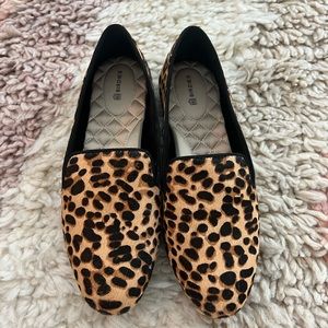 Birdies calf hair leopard flats 8.5 like new